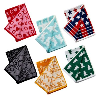 Image showing  6 pc. Holidays Jacquard Hand Towel Set