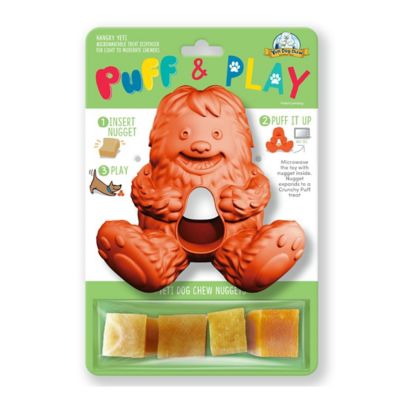 Yeti Dog Chew Puff & Play Dog Toy Interactive Nuggets Treat Dispenser, Light to Heavy Moderate Chewers Price pending