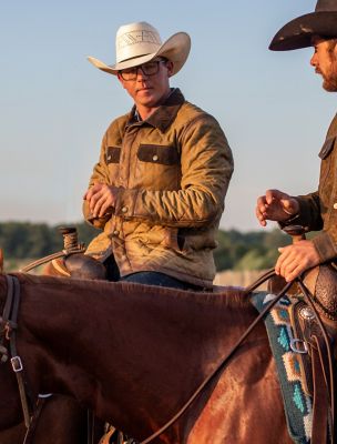 Image showing  Laredo Quilted Suede Jacket with Corduroy Details
