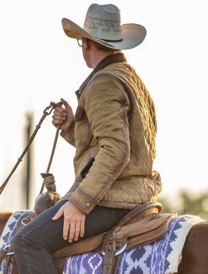 Image showing  Laredo Quilted Suede Jacket with Corduroy Details