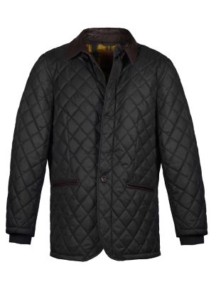Flynt Western Dryden Quilted Puffer Jacket with Leather Trim