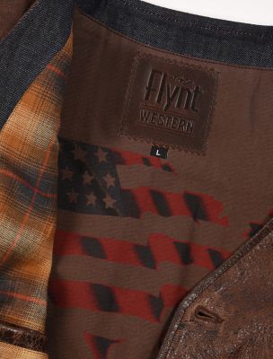 Image showing  Chisos Leather Vest with Denim Back