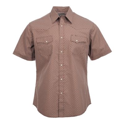 Wrangler Men's Wrancher Print Short-Sleeve Button-Down Shirt, 112351934