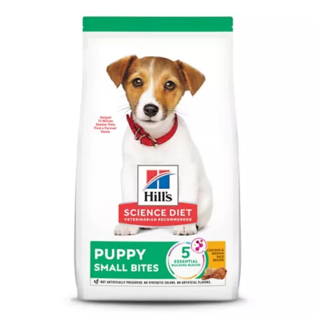 Hill's Science Diet Puppy Small Bites Chicken and Brown Rice Recipe Dry Dog Food 4.5 lb Bag Dry Dog Food