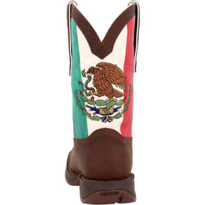 Image showing  Men's Rebel Work Mexico Flag Square Steel Toe Western Boot