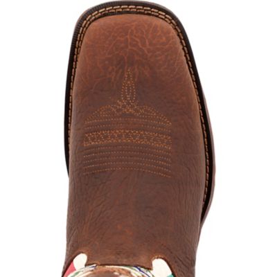 Image showing  Men's Rebel Work Mexico Flag Square Steel Toe Western Boot