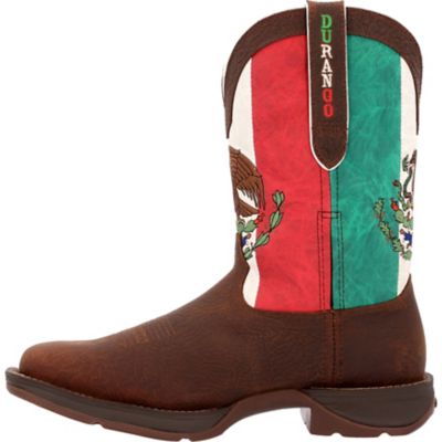 Image showing  Men's Rebel Work Mexico Flag Square Steel Toe Western Boot