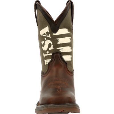 Image showing  Lil' Durango Youth Army Green Rebel Pro Boot