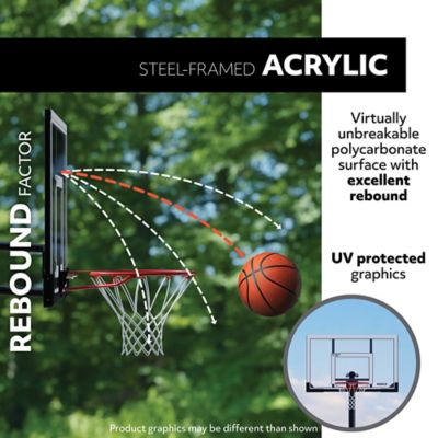 Image showing  Adjustable Portable Basketball Hoop, 54 in. Acrylic
