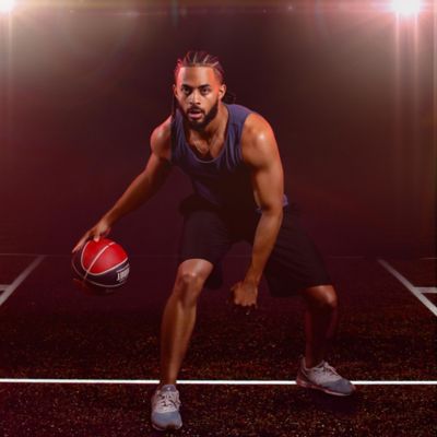 Image showing  Soft Grip PVMNT Premium Outdoor Basketball, 29.5 in., Red