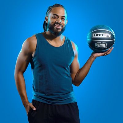 Image showing  Soft Grip PVMNT Premium Outdoor Basketball, 29.5 in., Blue