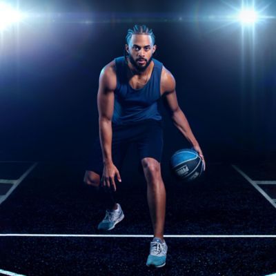 Image showing  Soft Grip PVMNT Premium Outdoor Basketball, 29.5 in., Blue