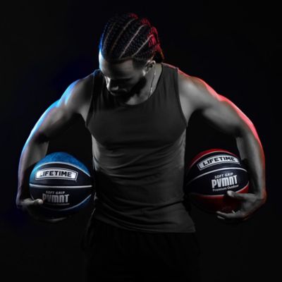 Image showing 8 th Lifetime Soft Grip PVMNT Premium Outdoor Basketball, 29.5 in., Blue