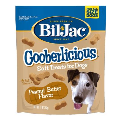 Bil-Jac Peanut Butter Flavor Gooberlicious Dog Treats, 10 oz.