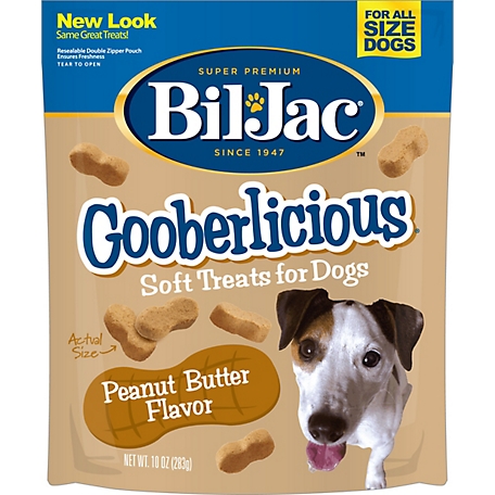 Bil-Jac Peanut Butter Flavor Gooberlicious Dog Treats, 10 oz.