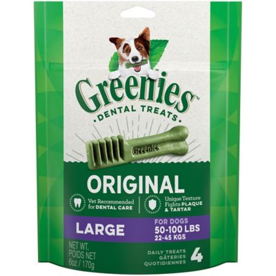 Greenies Original Natural Dental Care Dog Treats, Large, 4 ct.