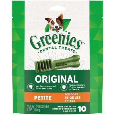 Greenies Original Natural Dental Care Dog Treats, Petite, 6 oz., 10 ct.