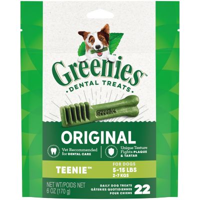 Greenies Original Natural Dental Care Dog Treats, Teenie, 6 oz., 22 ct.