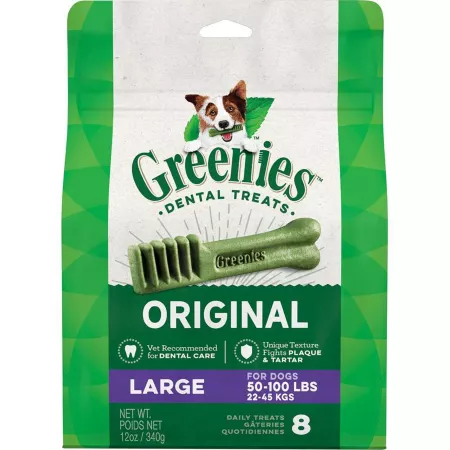 Greenies Original Natural Dental Care Dog Treats Large 8 ct Dog Soft & Chewy Treats