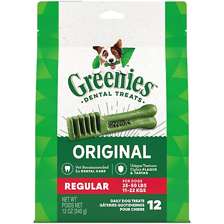 Greenies Original Poultry Flavor Regular Natural Dental Care Dog Treats, 12 oz., 12 ct.