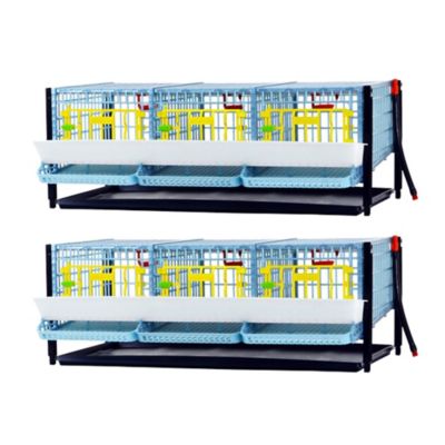 Hatching Time Comfortplast Traditional Quail Cage, Double Layer Addition, 3 Section Per Layer