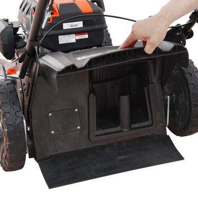 Image showing 9 th YARDMAX 24 in. 201 cc SELECT PACE 6 Speed CVT High Wheel RWD 3-in-1 Gas Walk Behind Self-Propelled Lawn Mower, YG4760
