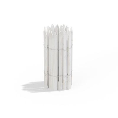 Greenes Fence Cedar Wood Picket Fence, White 8 ft. X 16 in., 4 Pack