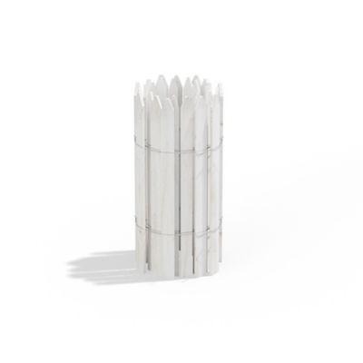 Greenes Fence Cedar Wood Picket Fence, White 8 ft. X 16 in., 6 Pack