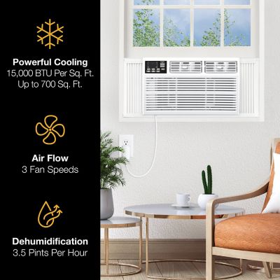Image showing  15,000 BTU 115V Window-Mounted Air Conditioner with Remote Control