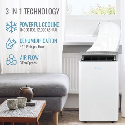 Image showing  12,000 BTU ASHRAE/10,000 BTU DOE Portable Inverter Air Conditioner with Remote Control