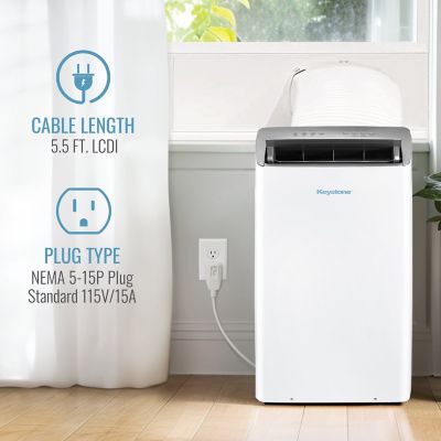 Image showing 6 th Keystone 12,000 BTU ASHRAE/10,000 BTU DOE Portable Inverter Air Conditioner with Remote Control