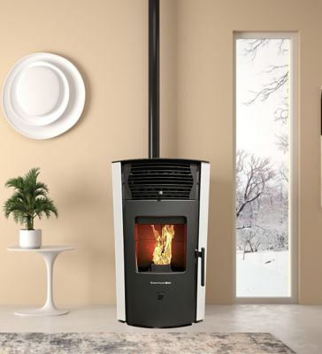 Image showing  2200 sq. ft. Pellet Stove, 47 lb. Hopper Size, White, HP50-WHITE