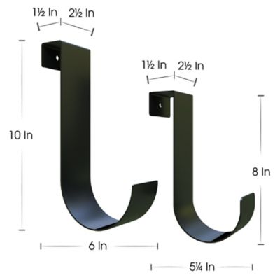 Image showing  Aluminum Fence Hook Set, Black, 3/4 to 1 1/8 in.