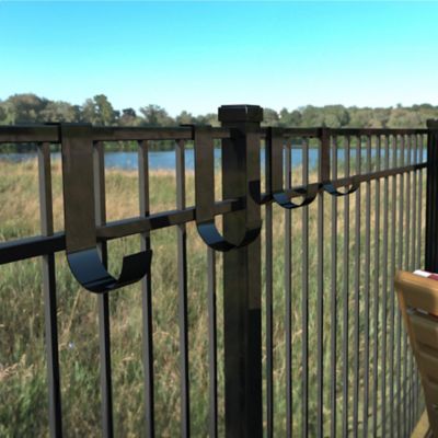 Image showing  Aluminum Fence Hook Set, Black, 3/4 to 1 1/8 in.
