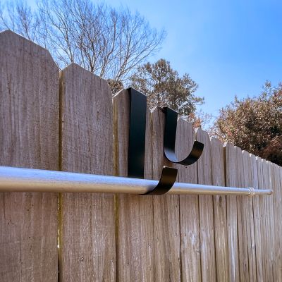 Image showing  Aluminum Fence Hook Set, Black, 3/4 to 1 1/8 in.