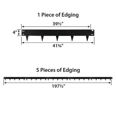 Image showing  4 in. x 39 in. Black Press-n-Go Edging