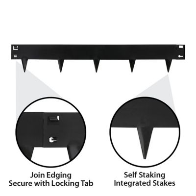 Image showing  4 in. x 39 in. Black Press-n-Go Edging