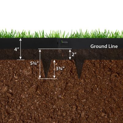Image showing  4 in. x 39 in. Black Press-n-Go Edging