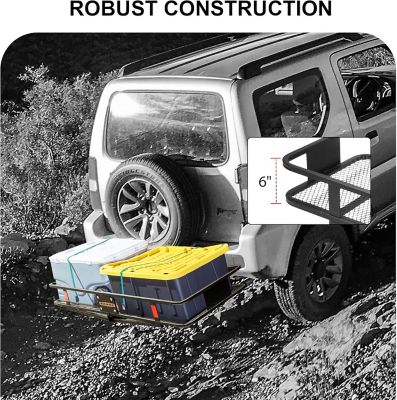 Image showing 5 th Rockland 500 lb., 60 x 20in. Steel Folding Hitch Cargo Carrier