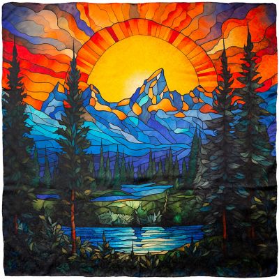 Wyoming Traders Limited Edition Teton Burst Silk Scarf