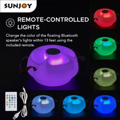 Image showing  Floating Drink Holder with Waterproof Bluetooth Speaker & RGB Light