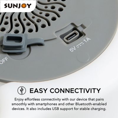 Image showing 5 th Sunjoy Floating Drink Holder with Waterproof Bluetooth Speaker & RGB Light