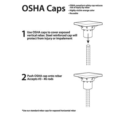 Image showing  Vert Rebar Safety Cap, Osha (10 pack)