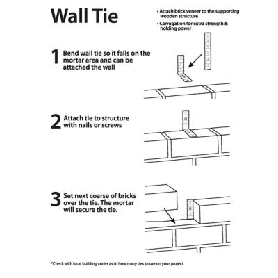 Image showing  Steel Wall Ties, 600 pk.