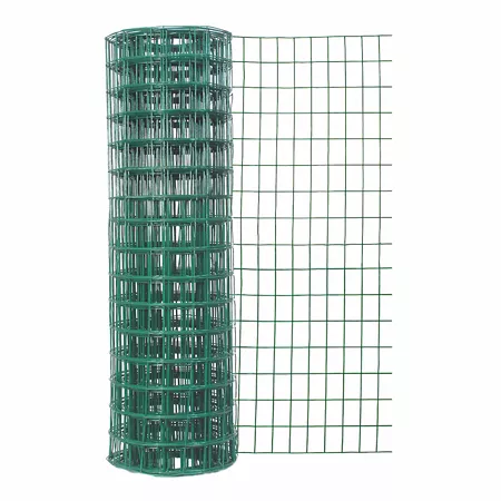 Garden Craft 24 in H x 50 ft W Green Vinyl Fence with 2 in x 3 in Openings Chicken Wire & Poultry Netting