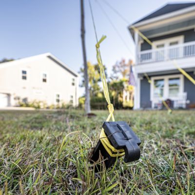Image showing 5 th Garden Craft Tree Stake Kit with Stakes, Vinyl Rope and Protective Tube for Young and Maturing Trees (12 Pack)