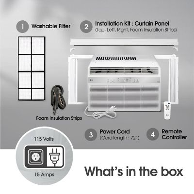 Image showing 6 th LG 6000 BTU Window Air Conditioner with Remote 115V