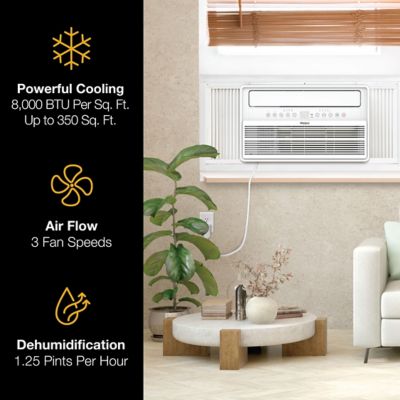 Image showing  8000 BTU Window Mounted Inverter Air Conditioner with Remote Control