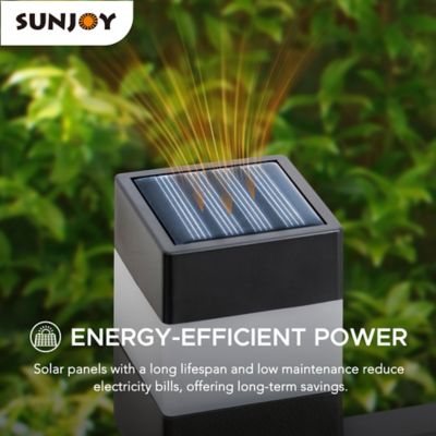 Image showing  Solar Garden Border Fencing Outdoor Decorative Garden Fences(5PK), Black