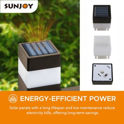 Image showing  Solar Garden Border Fencing, Outdoor Decorative Garden Fences(5PK), Brown